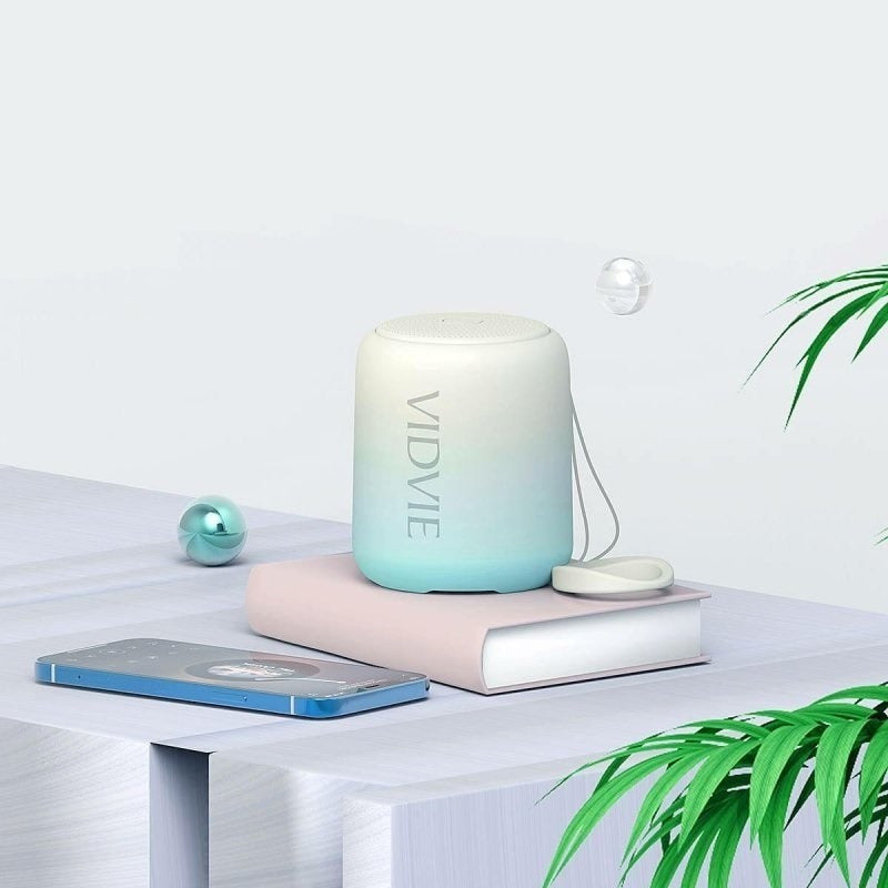 Parlante Bluetooth 5.0 Mini Parlante Vidvie Portatil Speaker Color Blanco
