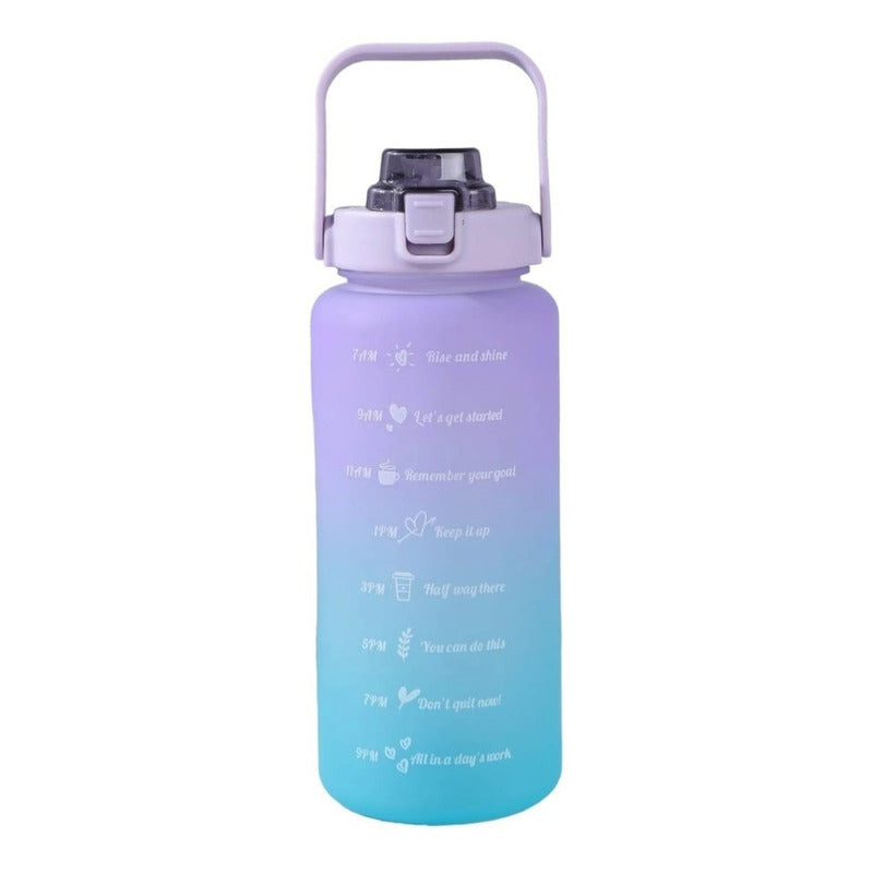 Botella De Agua Portátil Sport 2 Litros Botella Con Horarios