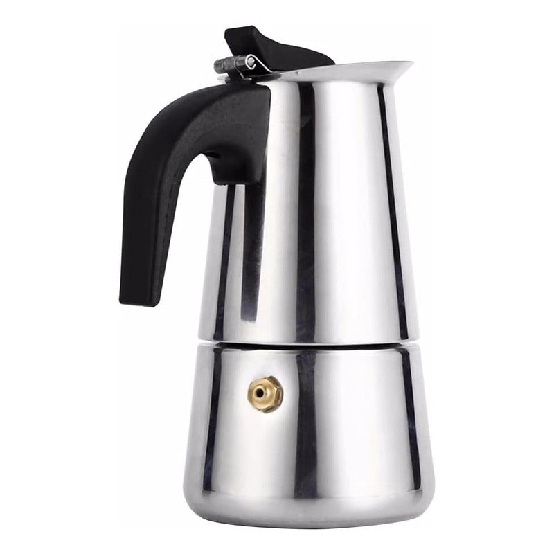 Cafetera Italiana Acero Inoxidable 4 Tazas Cafetera Portatil