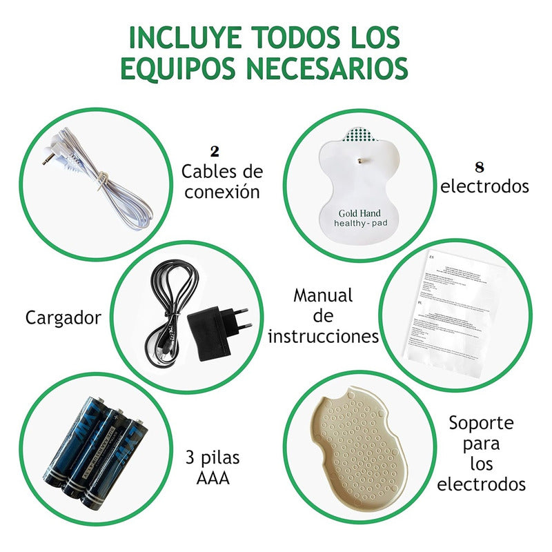 Tens 8 Electrodos Electrofisico Maquina Electroestimulador