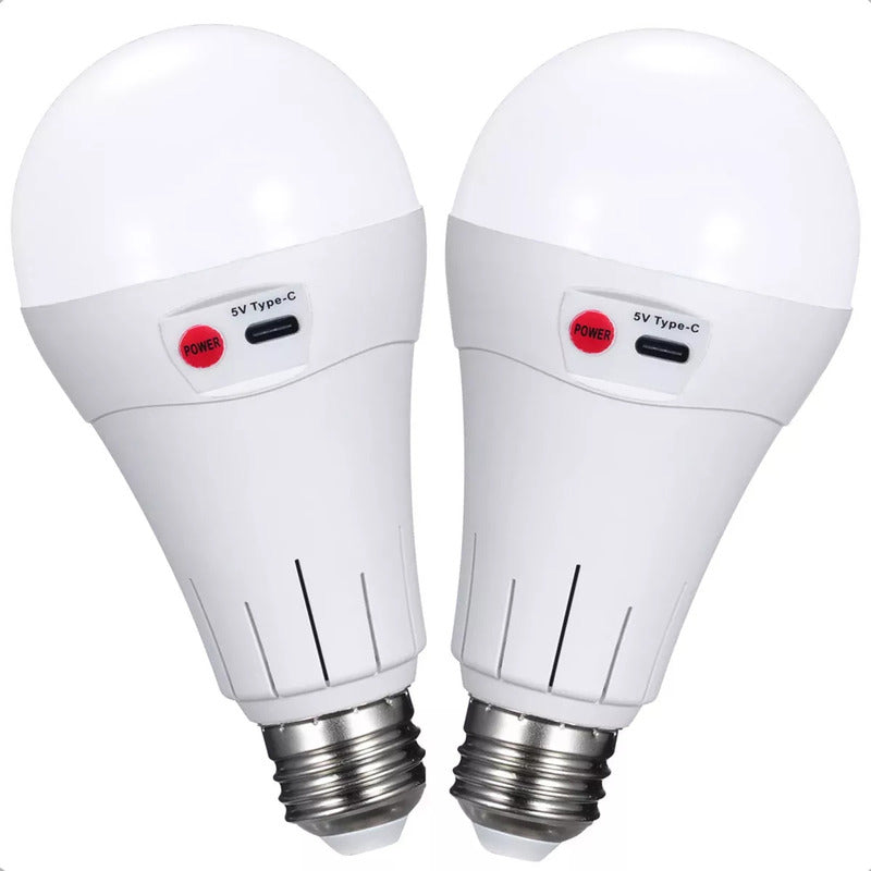 Pack X2 Ampolleta Emergencia Led 10w Usb Pack X2 Ampolletas E27 Led Emergencia Arcashopping Pack X2 Ampolleta Recargable Ampolleta E27 Ampolleta Usb 10w