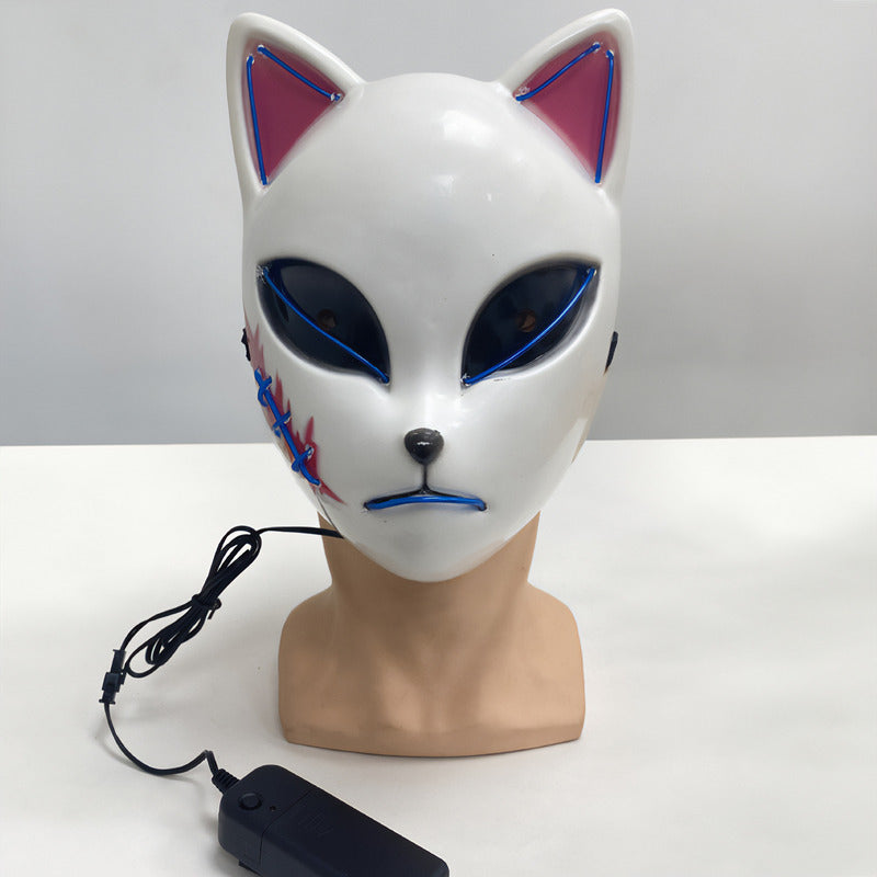Mascara De Gato Kimetsu No Yaiba Con Luces Mascara Halloween