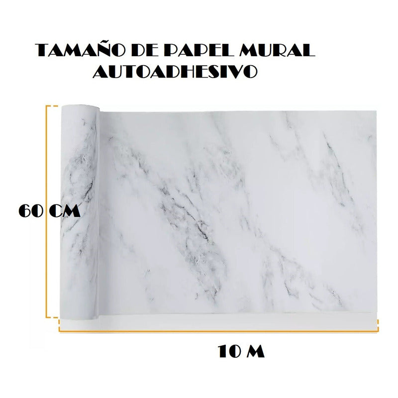Papel Mural Autoadhesivo Mármol Papel Tapiz Decorativo 10m