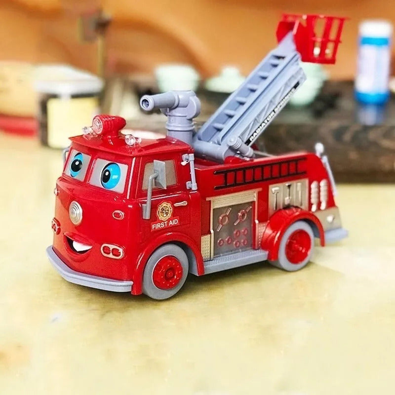 Lanza Burbuja Bomberos Camion De Juguete Autos Grua Juguetes
