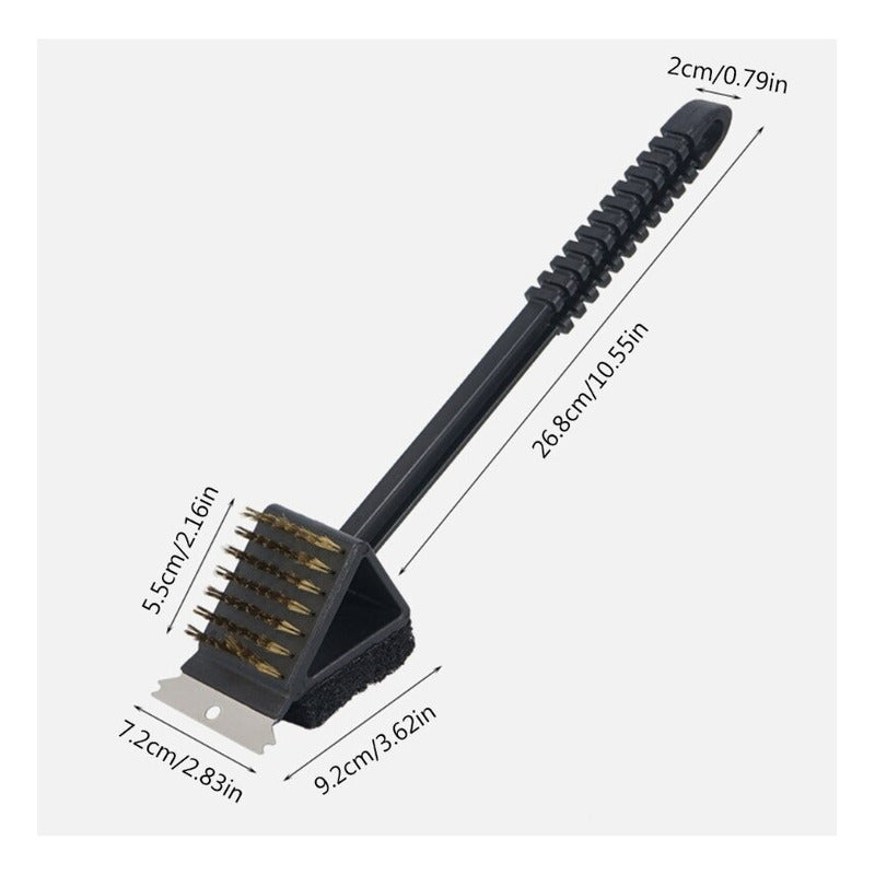Cepillo Raspador 3 En 1 Para Limpieza De Parrillas