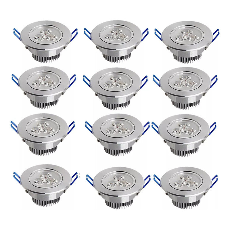 Pack X12 Ampolletas Led 3w Focos Pack X12 Embutidos Luminaria Arcashopping Pack X12 Foco Led Embutido Luminaria Led 3w Focos Embutidos