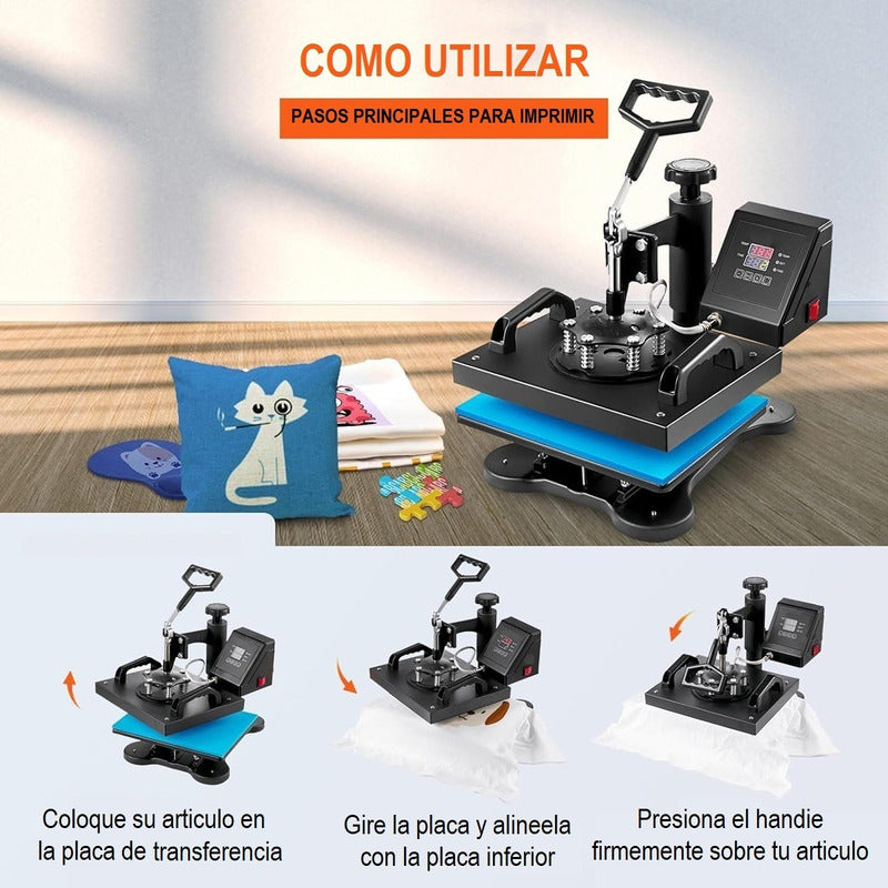 Maquina De Sublimación Maquina Estampado Estampadora 8 En 1