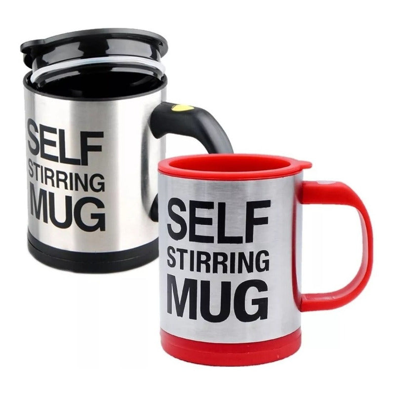 Pack X2 Tazon Con Revolvedor Tazon Mug Tazon Electrico Cafe
