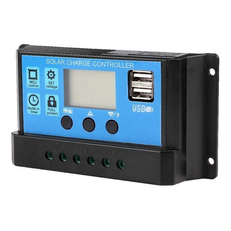 Regularor De Carga Solar 30a Controlador Panel Solar 12v 24v
