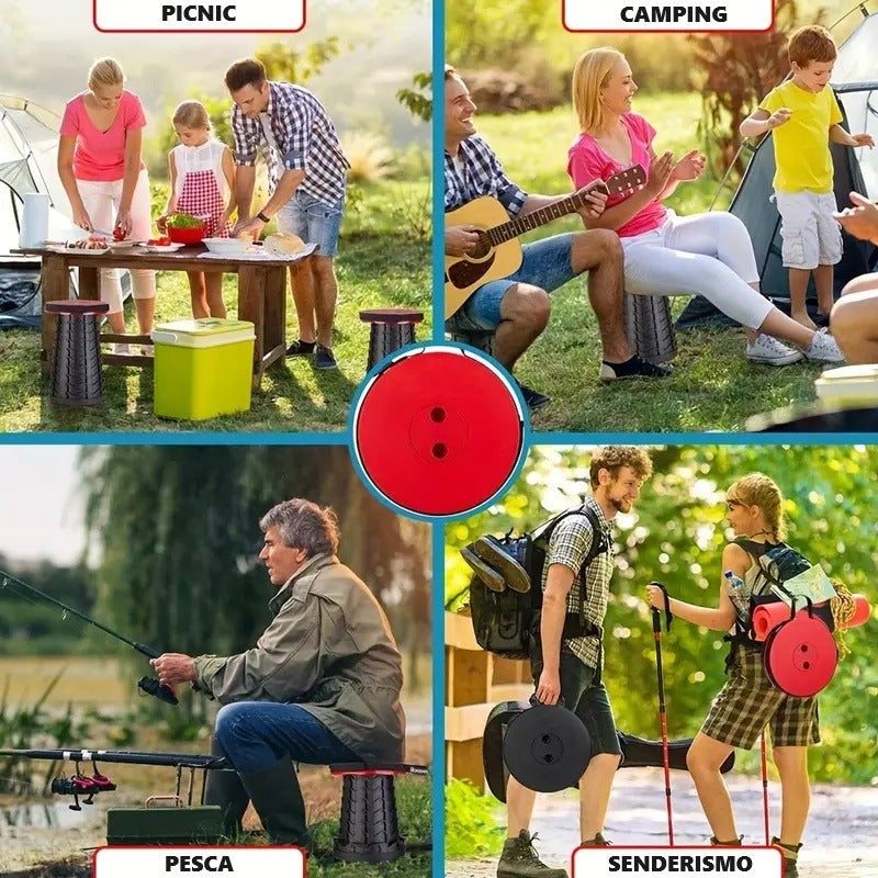 Silla Plegable Camping Piso Retractil Camping Tabure Portati