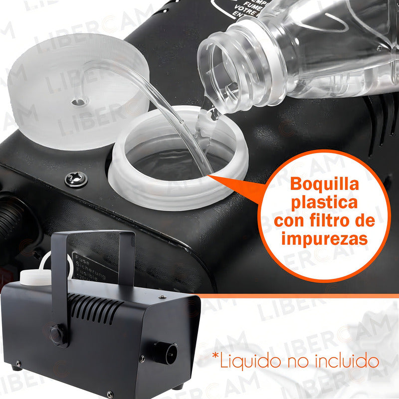 Maquina De Humo 600w C/control Inhalambrico Color Negro