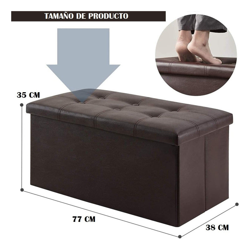 Puff Organizador Taburete Plegable Banco Organizador Baúl