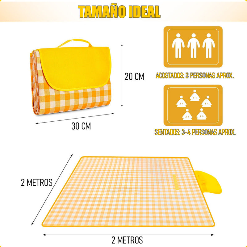 Manta Plegable Para Picnic Alfombra Lona Camping Impermeable