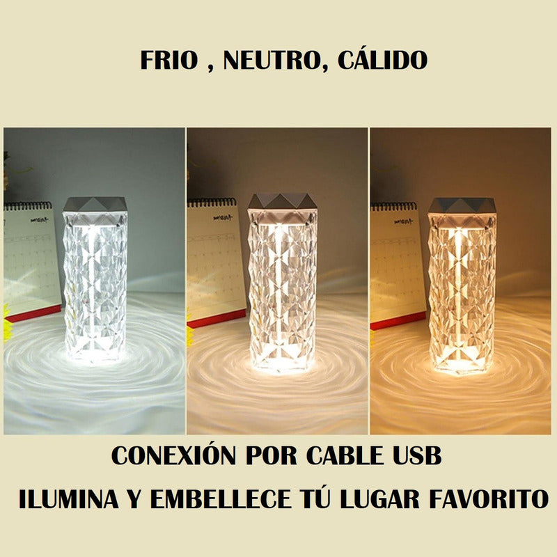 Lampara Humidificador 900ml Lampara Led Cristal Lampara Mesa