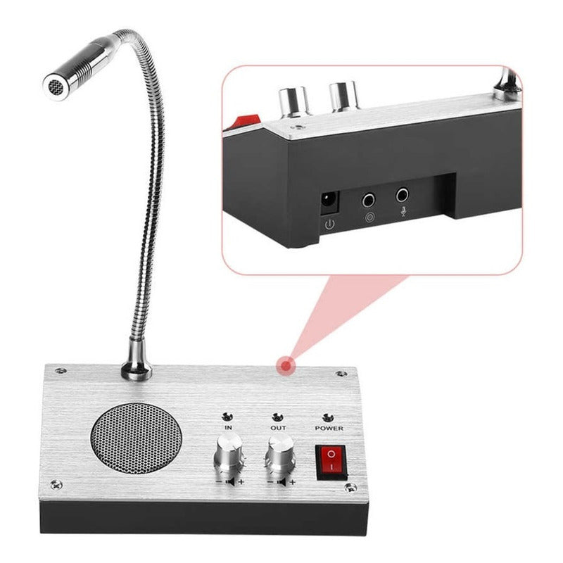 Intercomunicador Bancos Citofono Cajas Microfono 2 Vias Dual