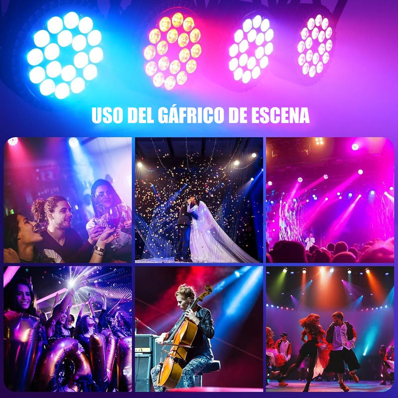 Luces Led Discoteca 18 Led Luces De Fiesta Led Rgb Dmx Bola