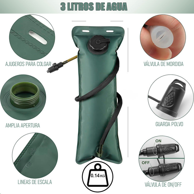 Pack Mochila Para Agua Mochila Camelback Hidratante+bolsa