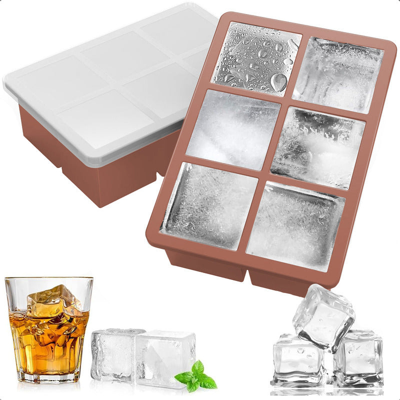 Molde Hielo Cubetas De Hielo Con Tapa Bandeja Para Hielo