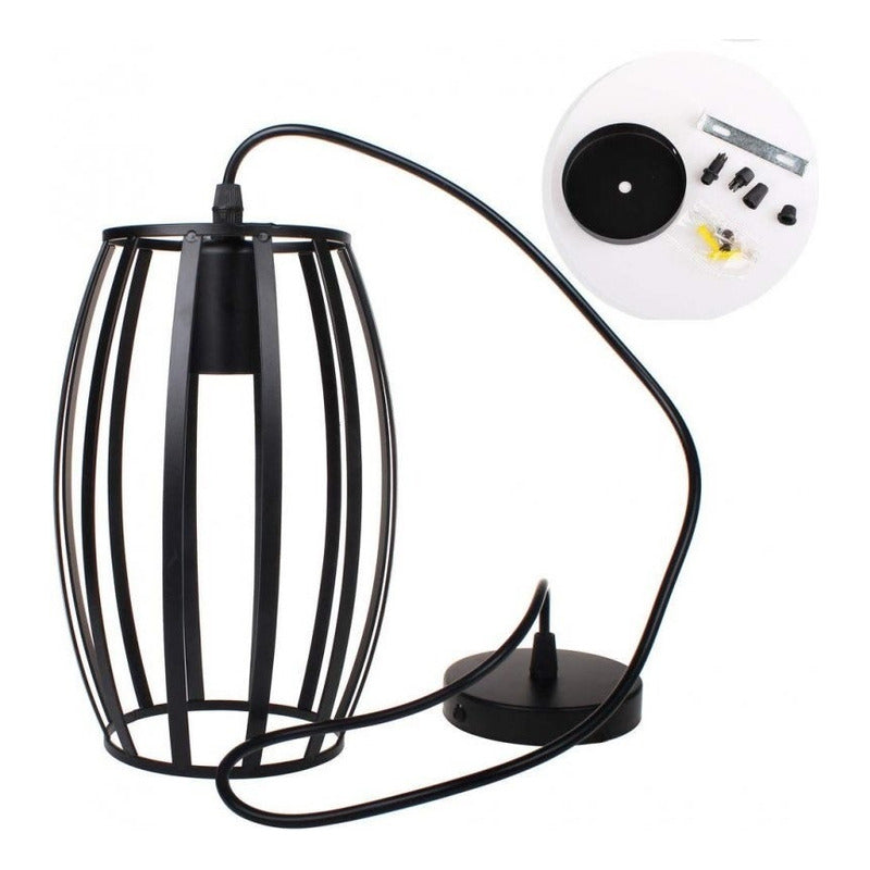 Qatar Shop Lámpara Colgante Techo - Unidad - 1 - 220v - Negro - 10000 K