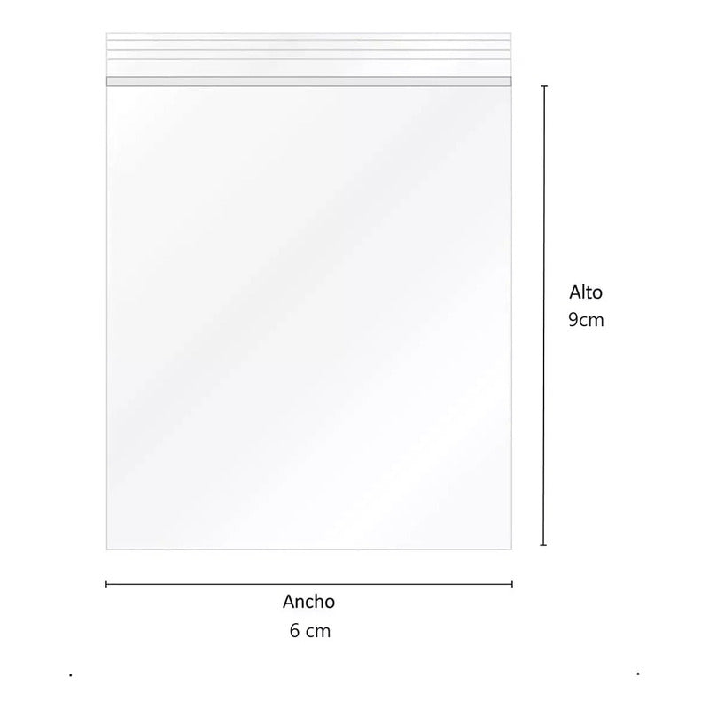 Pack 100 Bolsas Herméticas Transparente 6x9cm Bolsa Plastica