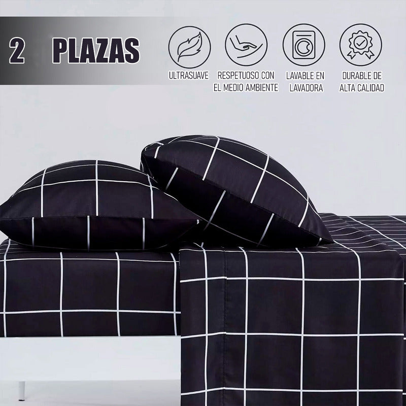 Juego De Sábanas Sabanas 2 Plazas Sabana Fundas Almohadas
