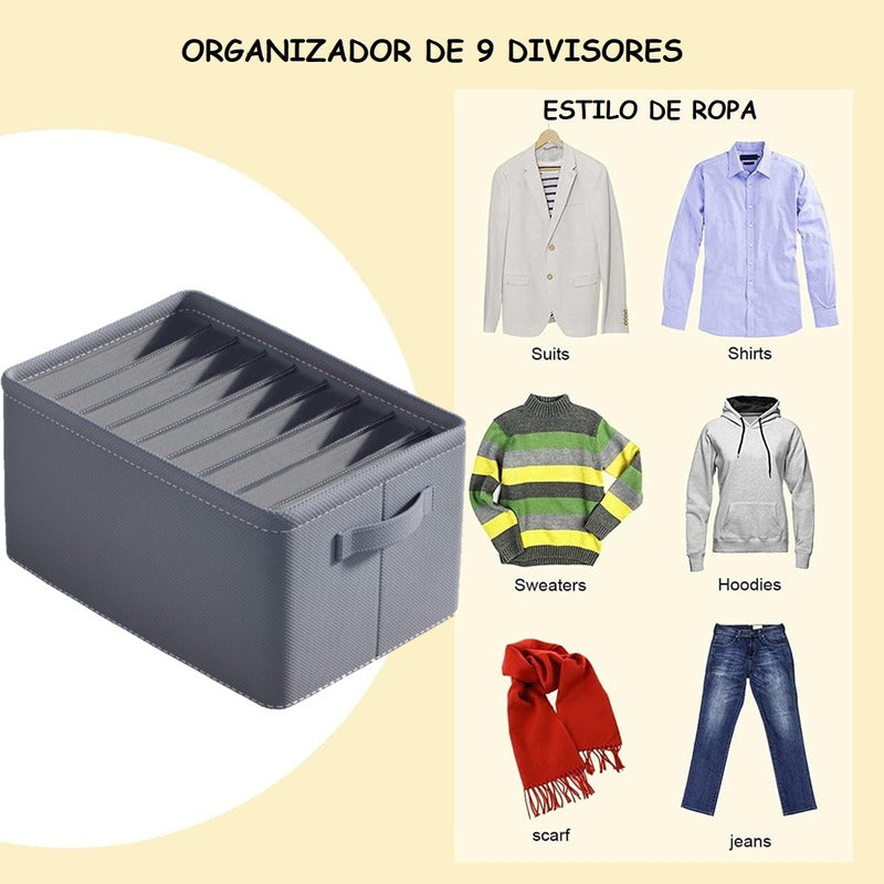 Organizador De Ropa 9 Divisores Organizador Interior Plegabl