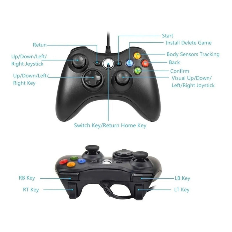 X2 Control Consola De Juego Joystick Compatible Xbox360 Pc