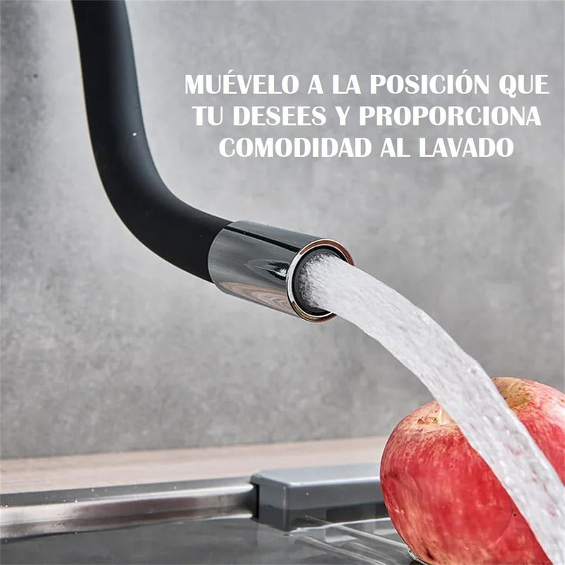 Llave Lavaplatos Monomando Cuello Flexible Agua Caliente