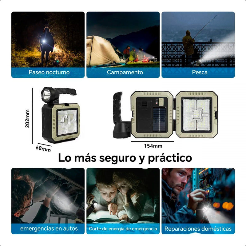 Linternas Tacticas Linterna Solar Recargable+kit Herramienta