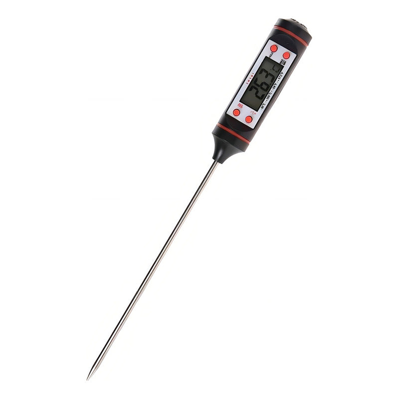 Termometro Digital De Cocina Pinche Alimentos Y Liquidos Color Negro