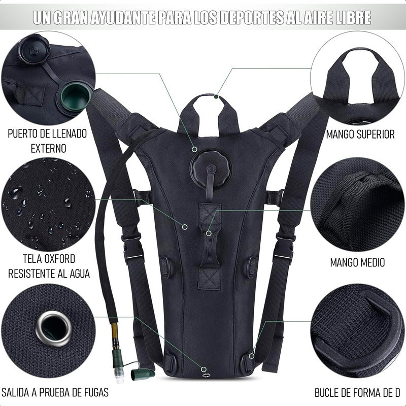 Pack Mochila Para Agua Mochila Camelback Hidratante+bolsa