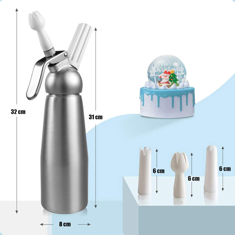 Dispensador De Crema Batida Sifon Crema Batida Dispensador Chantilly De Acero Inoxidable Arcashopping Sifon De Cocina Profesional Batidores De Crema Metálicos Máquina De Crema Batida Para Postres