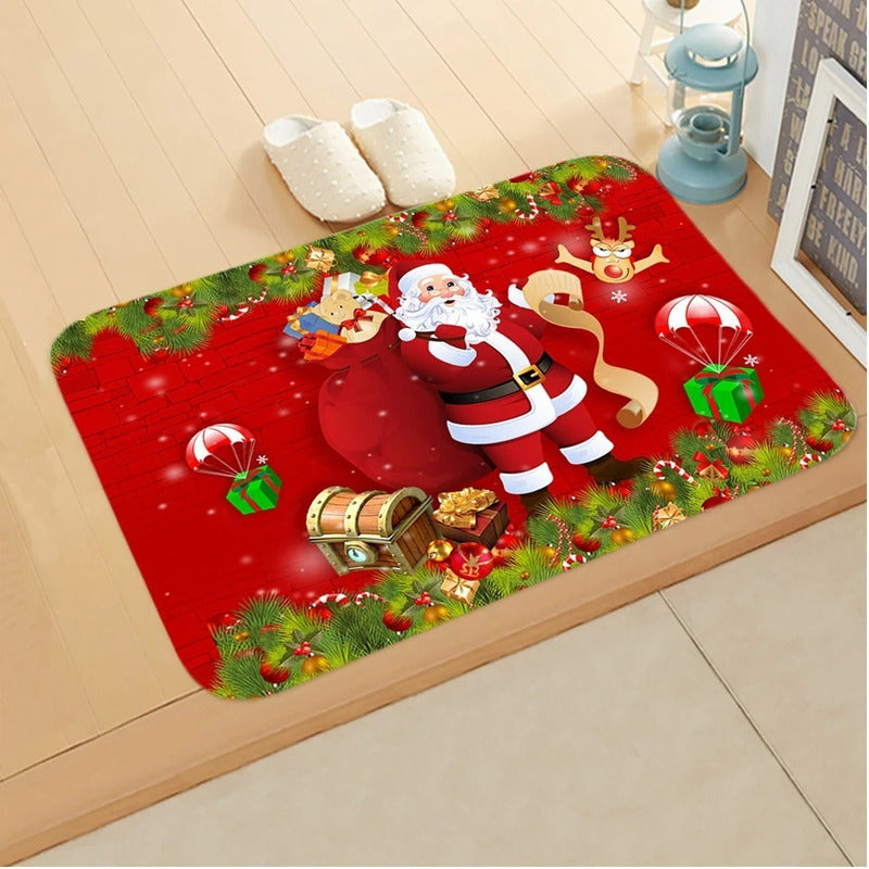 Alfombra Navidad Tapete Limpia Pies Decoracion Navidad 40x60