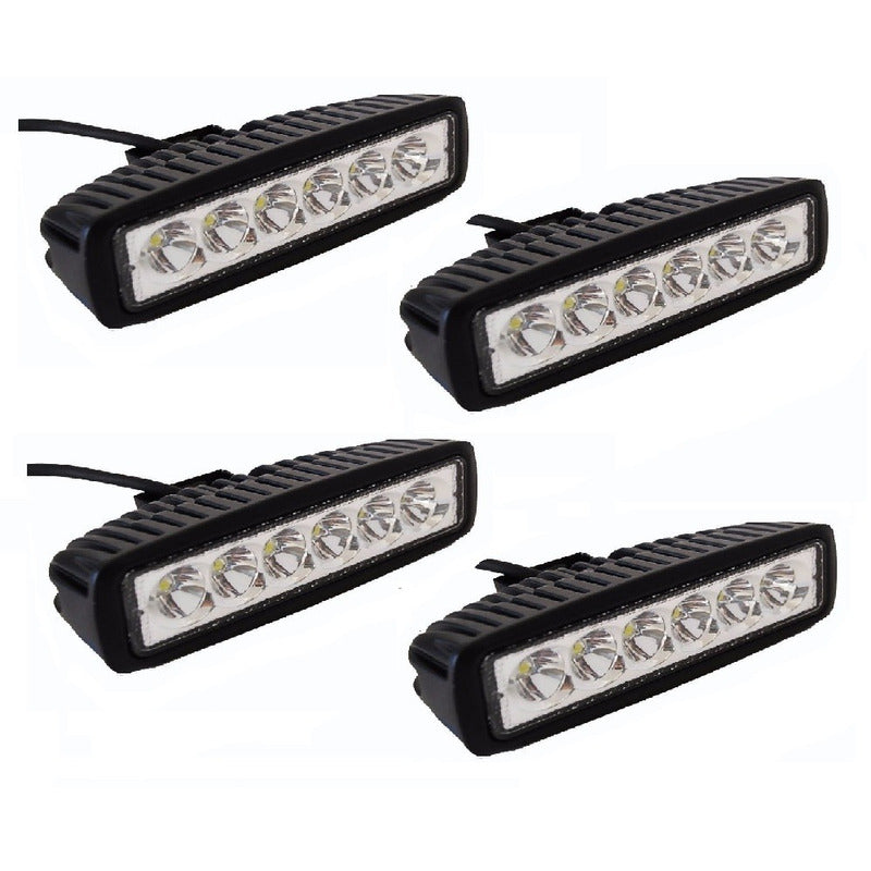 Pack X4 Focos Led Para Autos Barra Led 4x4 Neblinero