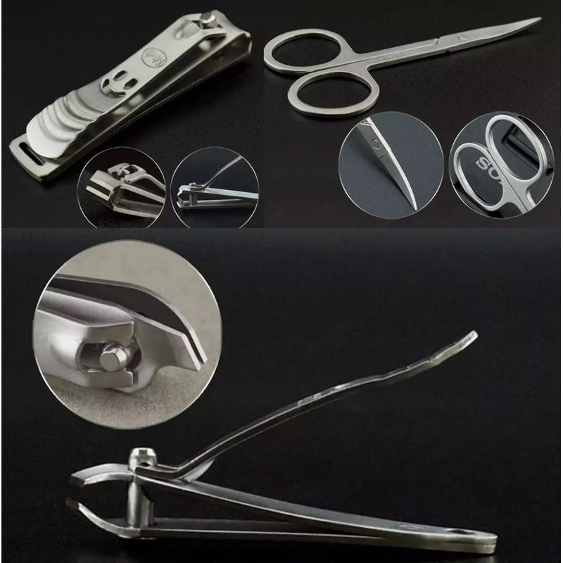 Set Manicure Permanente 10 Pieza Corta Cuticulas Profesional