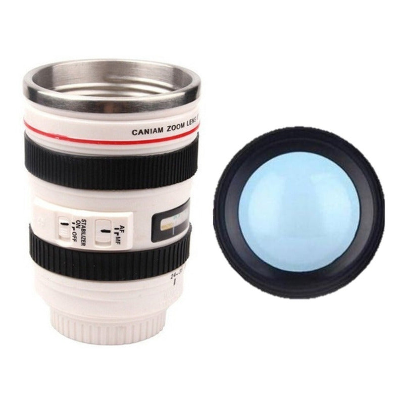 Tazon Taza Cafe Mug Tipo Lente De Camara Fotografica Alumini