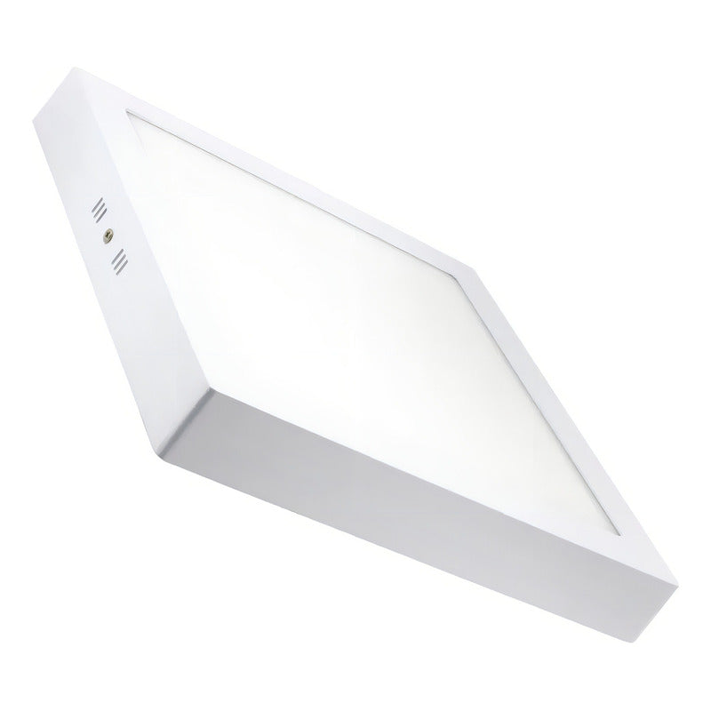 Panel Plafon Led 12w Aplicar Cuadrado Blanco