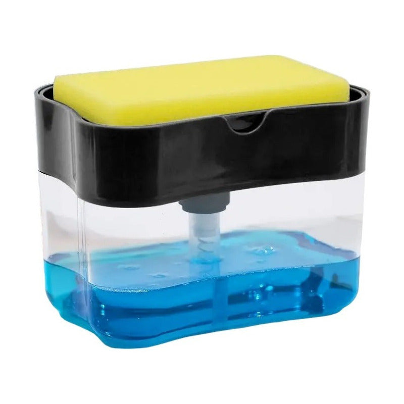 Dispensador De Jabón Lavalozas Con Esponja Cocina Lavaplatos
