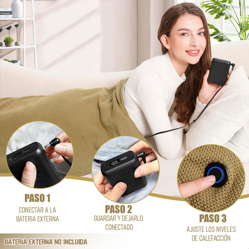 Manta Calentadora Manta Recargable Portatil Manta Calefactor Manta Arcashopping Calefactora Usb Manta Calefactora De Franela Manta Calefactora Eléctrica Chal Térmico Para Mujer