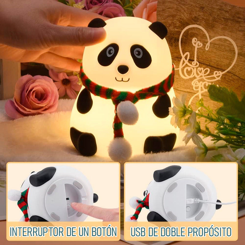 Lampara De Mesa Lampara Mesa Panda Lampara De Silicona Panda