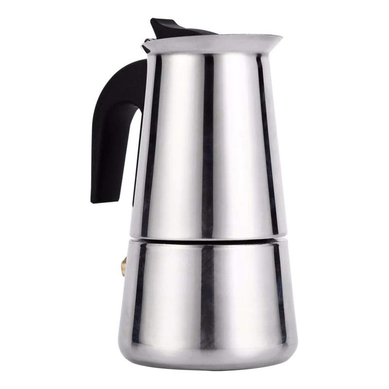 Cafetera Italiana Acero Inoxidable 4 Tazas Cafetera Portatil