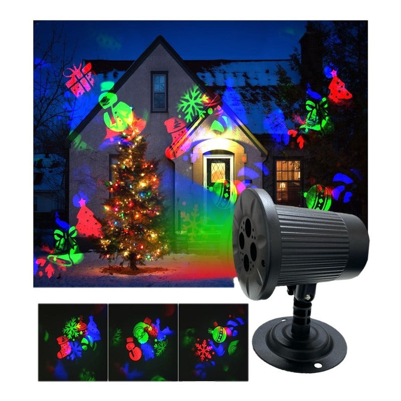 Adorno Navidad Exterior Luces Navideña Proyector De Navidad