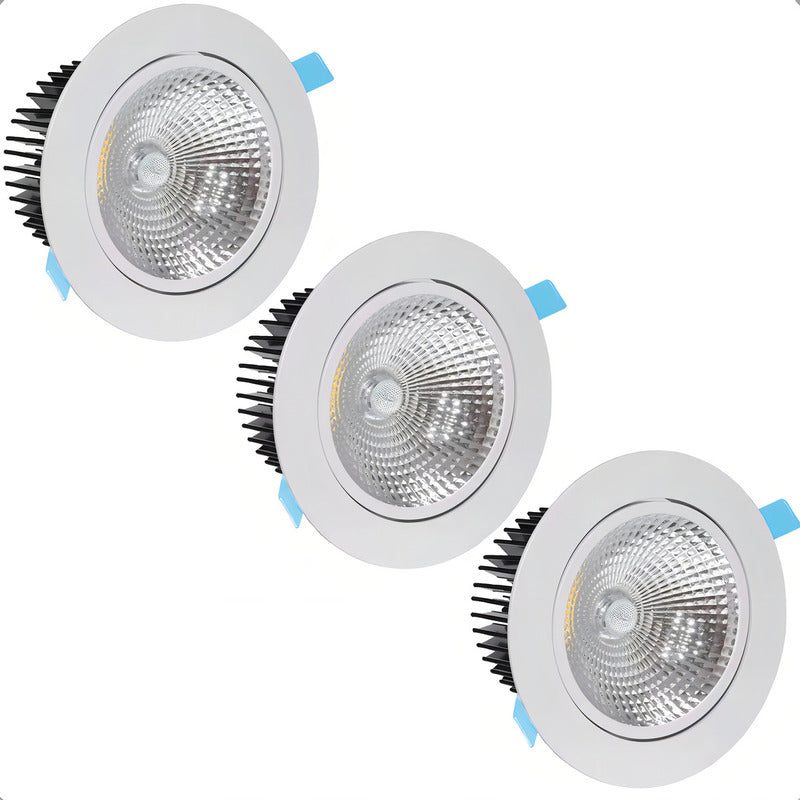 Pack X3 Lamparas Led Techo Foco 16w Lampara Dormitorio Blanco Frio Lampara De Techo Redonda Led Embutida Luz Fria Arcashopping Focos Led Embutidos Luz Fria Luces Led Foco Led 16w