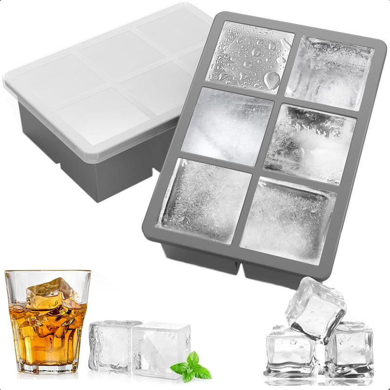 Molde Hielo Cubetas De Hielo Con Tapa Bandeja Para Hielo