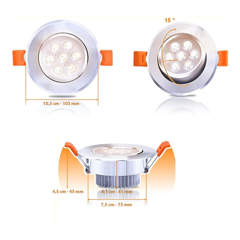 Focos Led Embutidos 7w Luz Fria Luces Led Focos Led Embutido