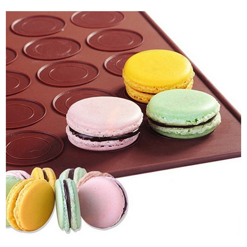 Pack X2 Molde Silicona Tapete Macaron Lamina Para Hornear 30