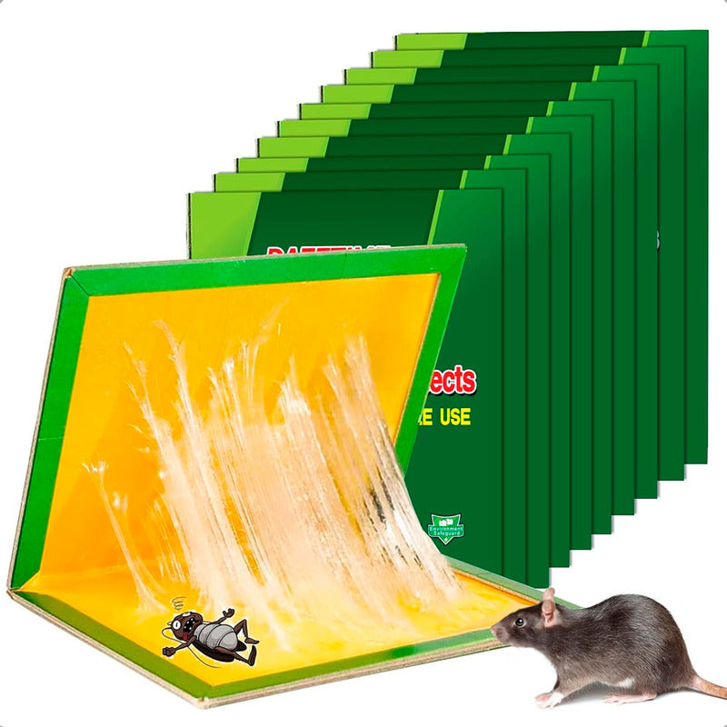 Pack X10 Trampa Para Ratas Adhesivo Ratones Trampa Insectos