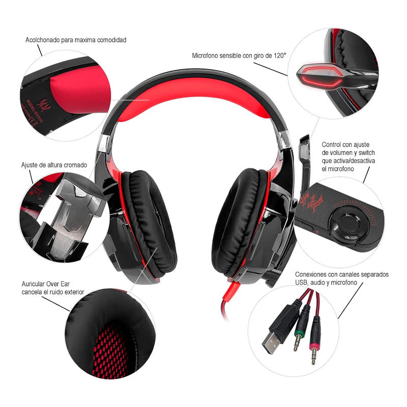 Audifonos Gamer Audifonos Alambricos Audífonos Con Microfono
