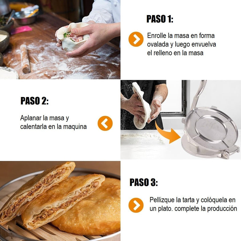Prensa Para Tortillas Prensa Empanadas Masa Acero Inoxidable