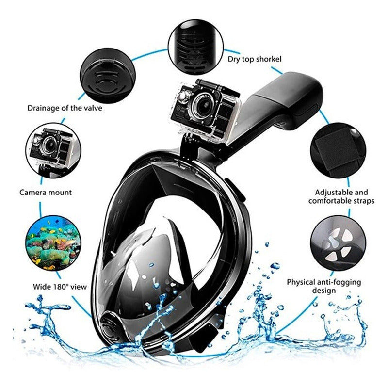 Mascara Snorkel Mascara De Buceo Snorkel Fullface Completa